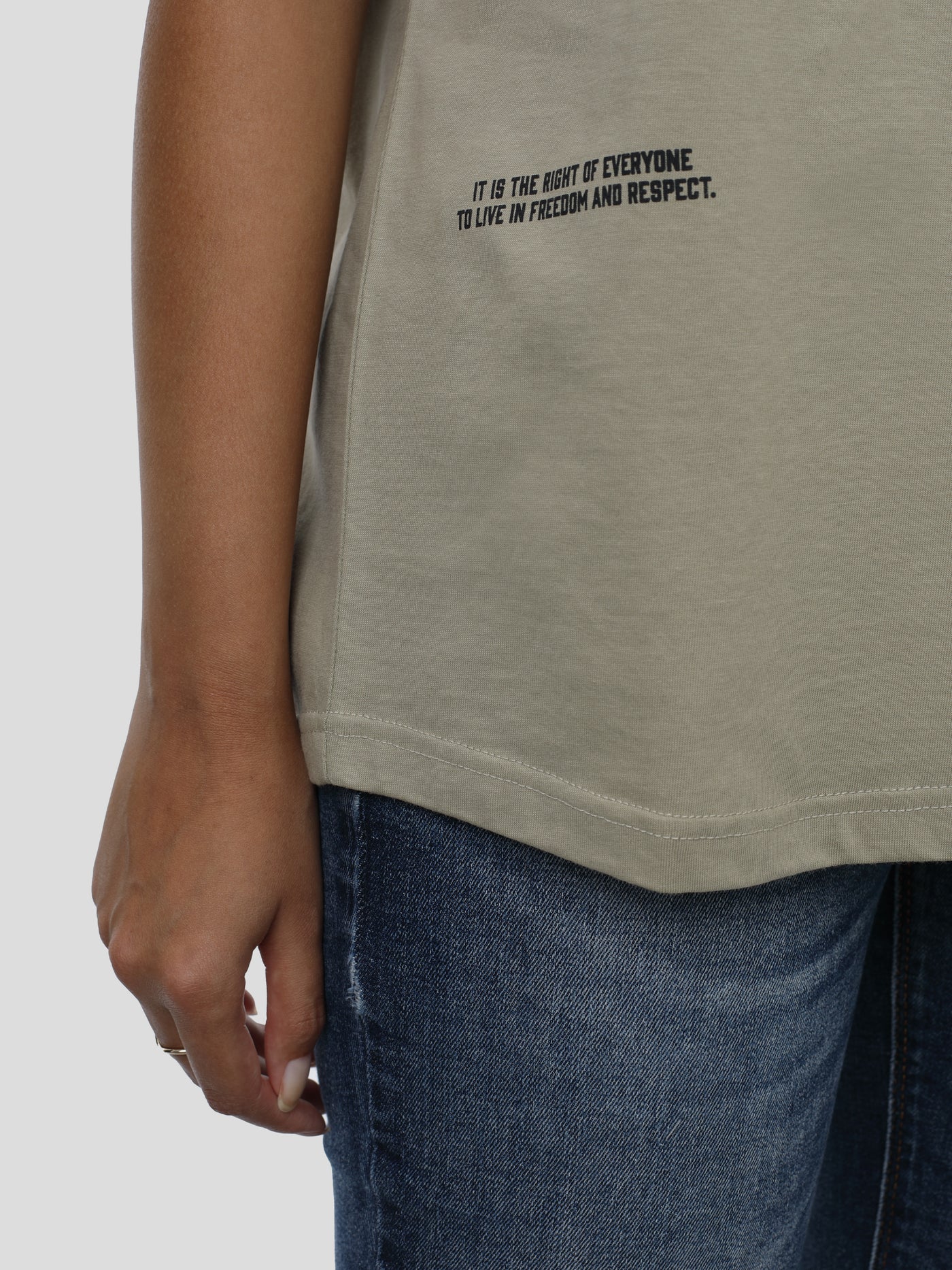T-Shirt Loose Frauen in Olive