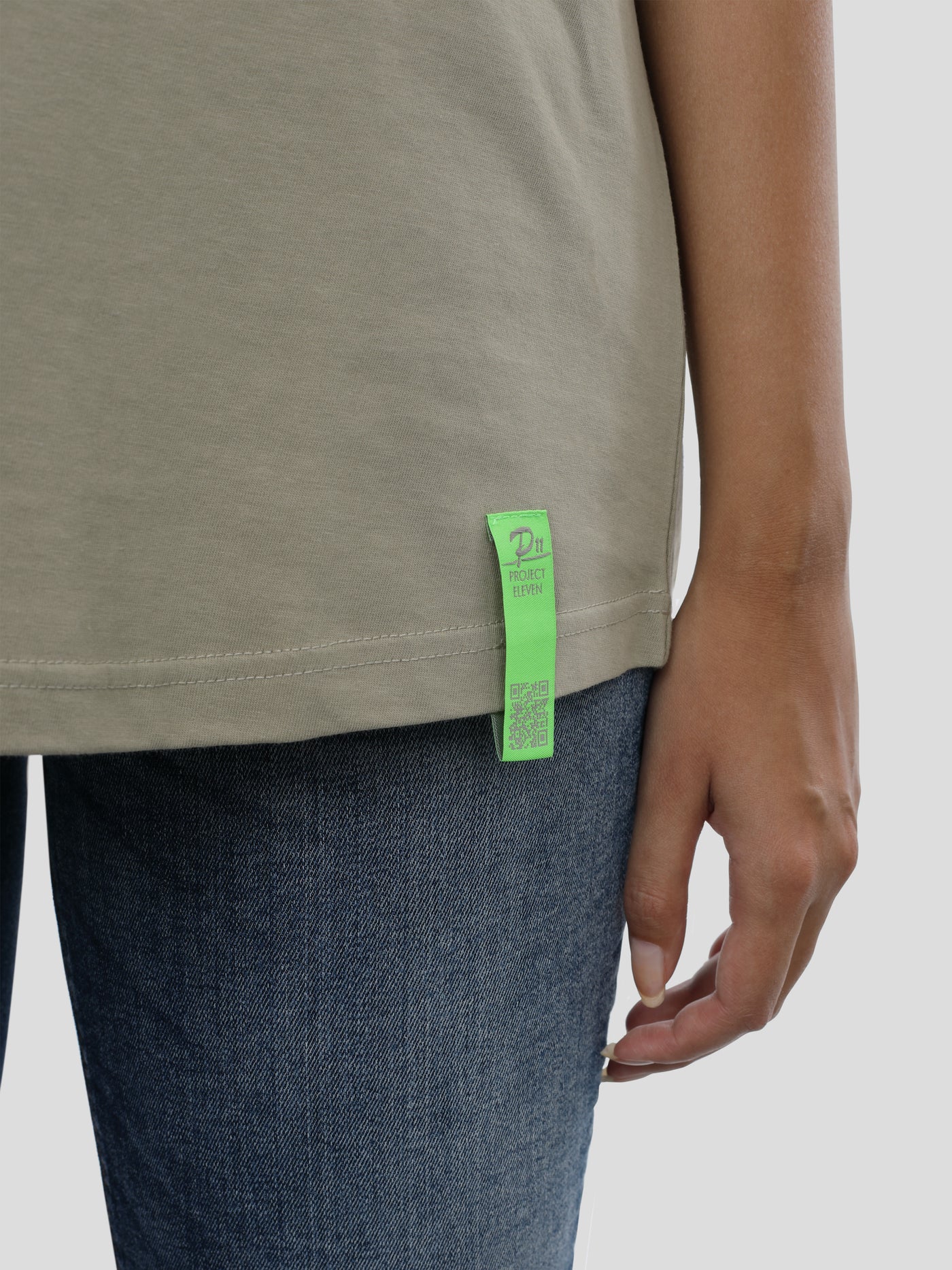T-Shirt Loose Frauen in Olive