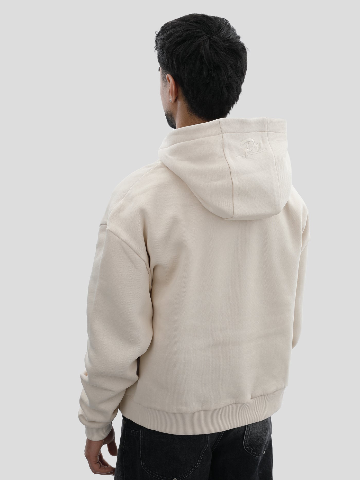 Boxy Hoodie Unisex mit großer Stickerei in Perfectly Pal