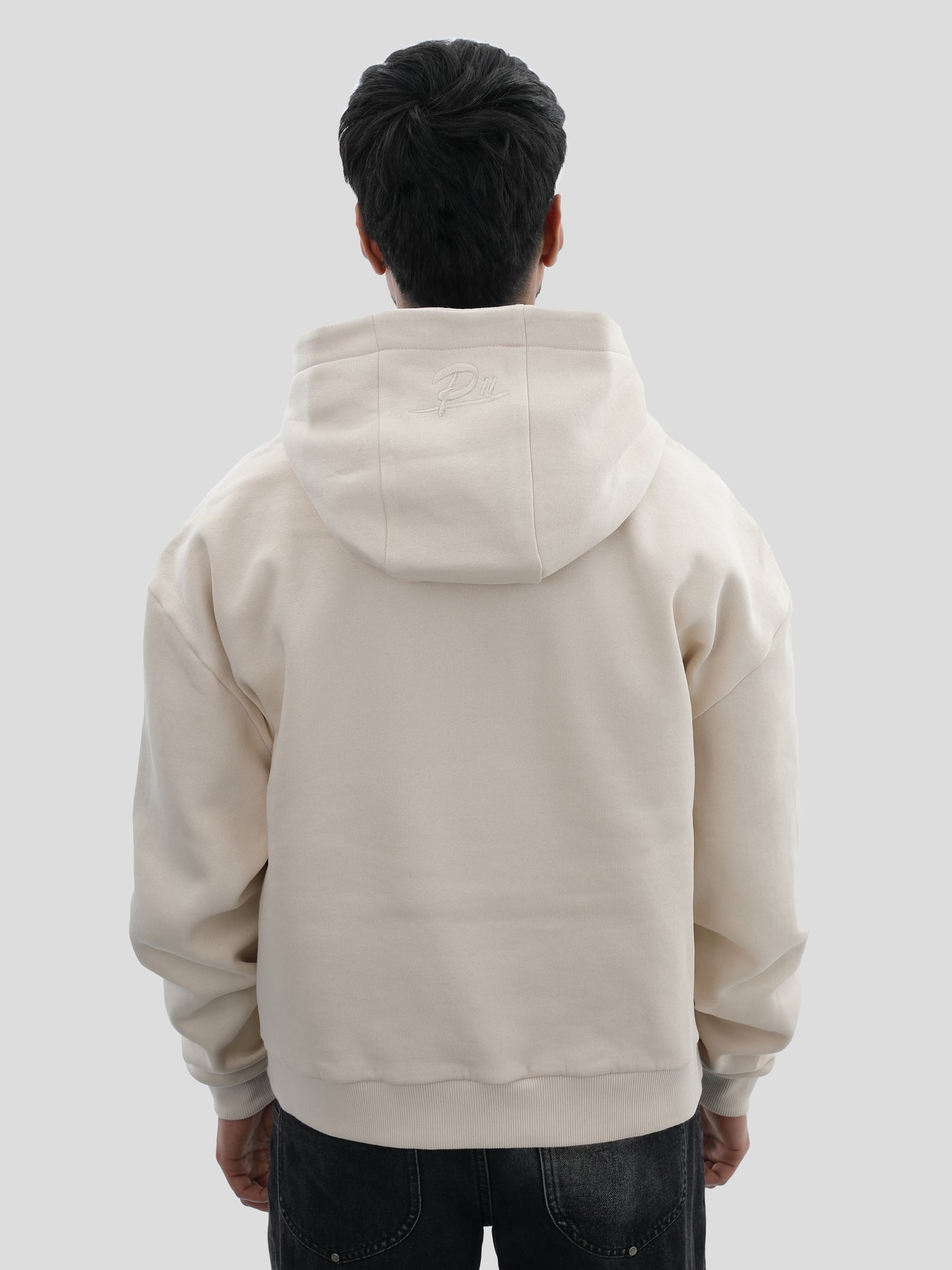 Boxy Hoodie Unisex mit großer Stickerei in Perfectly Pal