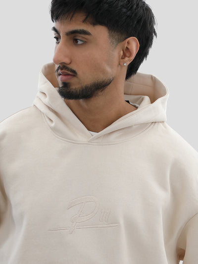 Boxy Hoodie Unisex mit großer Stickerei in Perfectly Pal